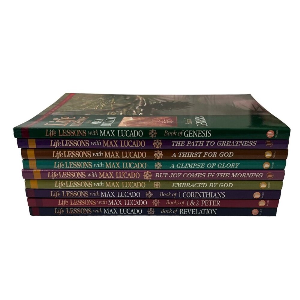 9 Life Lessons with Max Lucado Inspirational Bible Study Series Very Good